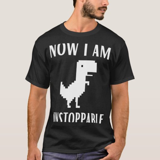 Nu ben ik onstopbare Dinosaur Rex-webbrowser T-shirt (Voorkant)