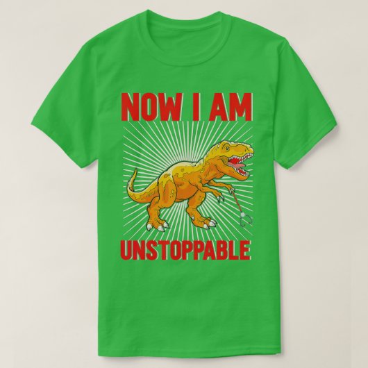 Nu ben ik onstuitbaar Funny TRex (28) T-shirt (Design voorkant)