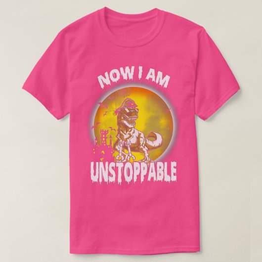 Nu ben ik onstuitbaar Funny TRex (8) T-shirt (Design voorkant)