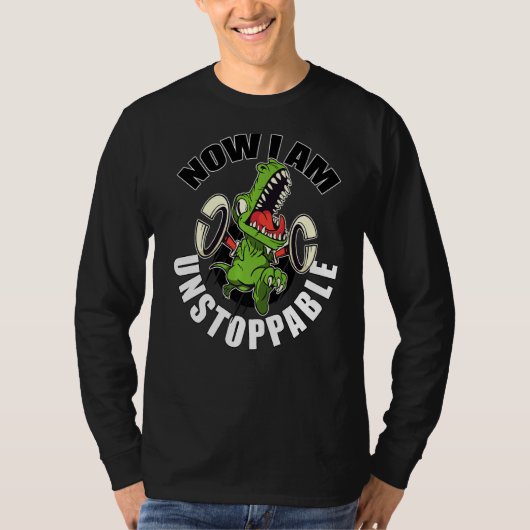 Nu ben ik onstuitbaar grappig met de wapens van Re T-shirt (Voorkant)