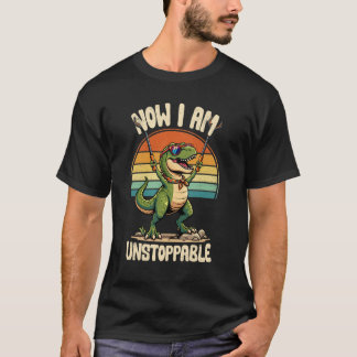 Nu ben ik onstuitbaar T Rex grijper tool Dinosaur  T-shirt