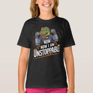 Nu ben ik onstuitbare grappige TRex Dino dinosauru T-shirt