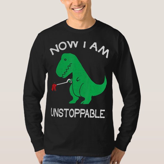 Nu ben ik onweerlegbaar grappig T Rex T-shirt (Voorkant)