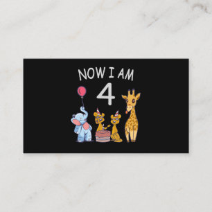 Nu ben ik vierjarige vierde verjaardag in de diere informatiekaartje