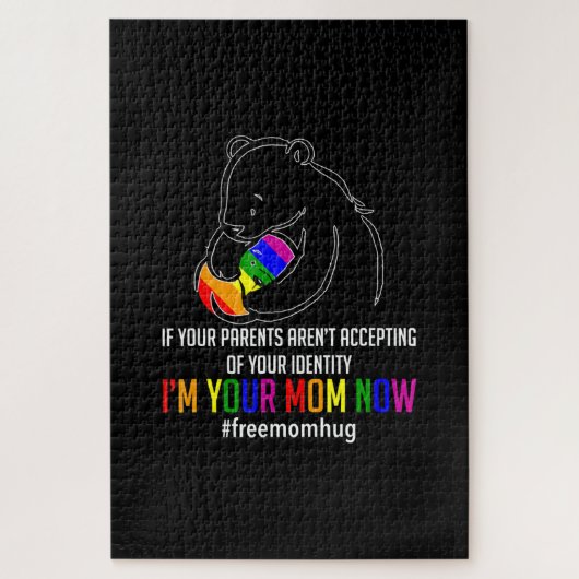Nu ben je moeder - Gbt Free Hugs Support Pride Mam Legpuzzel (Verticaal)