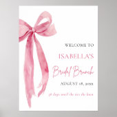 Nu bindt ze de knoop bruids brunch welkom poster (Voorkant)