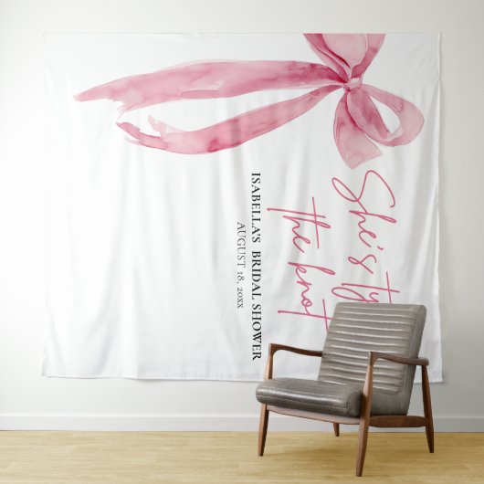 Nu bindt ze de knoop Vrijgezellenfeest Backdrops Wandkleed (In Situ (horizontaal))