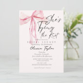 Nu bindt ze het knoop Vrijgezellenfeest Kaart (Staand voorkant)