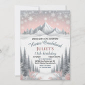 nu blauw meisje sneeuw Winter Onederland 13e verja Kaart (Voorkant)