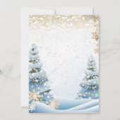 nu blauw meisje sneeuw Winter Onederland 13e verja Kaart (Achterkant)