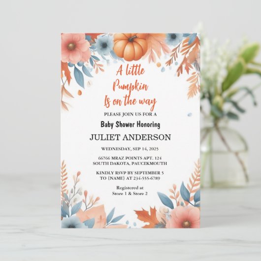 Nu Boerderij Roze Blauw Boho Meisje Jongen Herfst  Kaart (Staand voorkant)