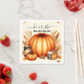 Nu Boerderij Roze Blauwe Herfst Meisje Pompoen Ges Servet (Insitu)