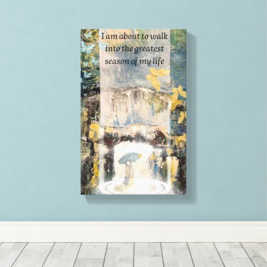 Nu börjar livet canvas afdruk (Insitu (Houten vloer))