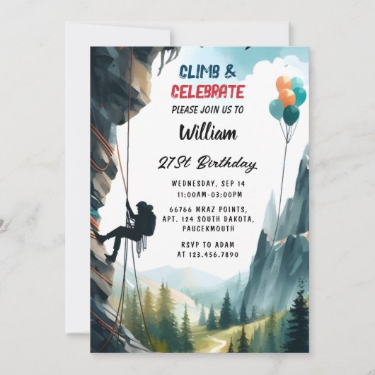 Nu Boy Tree Fun Cliff Rock klimmen 21e verjaardag Kaart (Voorkant)