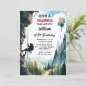 Nu Boy Tree Fun Cliff Rock klimmen 21e verjaardag Kaart (Staand voorkant)