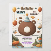 Nu Brown Fun Fish Boy Schattige Baby Beer 1e Verja Kaart (Voorkant)