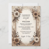 Nu Bruin Herfst Houten Paperie Gerecycleerd Papier Kaart (Voorkant)