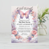 Nu Bug Boho Soft Glow Live Butterfly Baby shower Kaart (Staand voorkant)