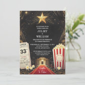 Nu Cinema Retro Movie Ticket Meest populaire bruil Kaart (Staand voorkant)