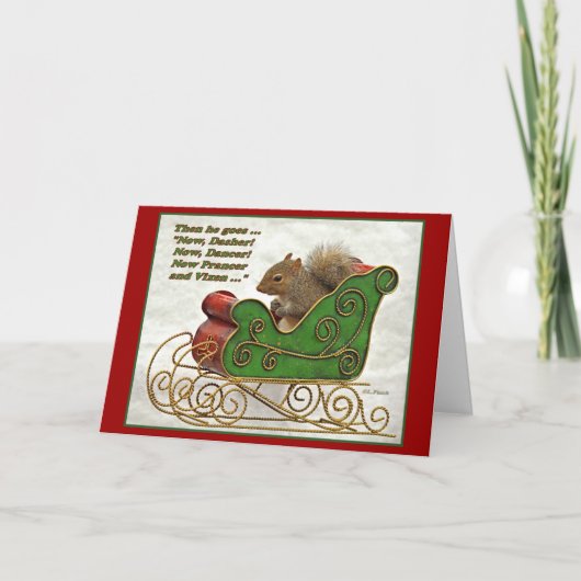 Nu Dasher, nu Danser… Feestdagen Kaart (Voorkant)