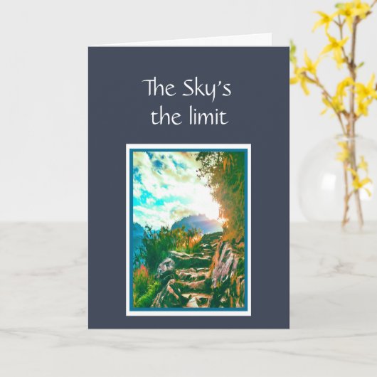 Nu dat U bent afgestudeerd De hemel is de limiet Kaart (Gele Bloem)