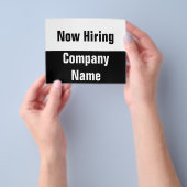 Nu de Verhuur van Zwarte en Witte Bedrijfs Sjabloo Flyer (Hand)