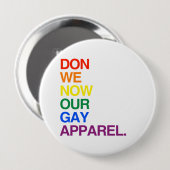 NU DOEN WE ONZE GAY APPAREL -.png Ronde Button 4,0 Cm (Voorkant /achterkant)