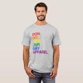 NU DOEN WE ONZE GAY APPAREL T-SHIRT (Voorkant volledig)
