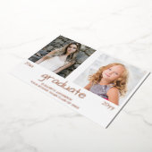 Nu en dan 2 Foto Afstudeerfeest Folie Uitnodiging (Gedraaid)