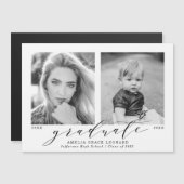 Nu en dan 2 Foto Afstuderen Magnetische Uitnodiging (Voorkant / Achterkant)