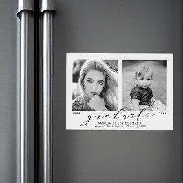 Nu en dan 2 Foto Afstuderen Magnetische Uitnodiging