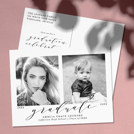 Nu en dan 2 Fotogradatie Partij Uitnodiging Briefkaart