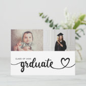 Nu en dan afstudeerfeest - Baby Foto naar Afstudee Kaart (Staand voorkant)