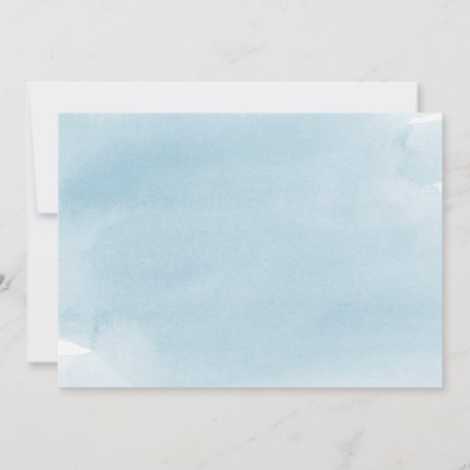 Nu en dan Blue Photo Afstuderen Aankondiging (Achterkant)