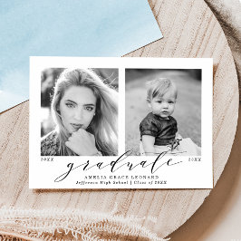 Nu en dan Blue Photo Afstuderen Aankondiging