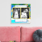 Nu en dan bruiloft foto Jubileum Canvas Afdruk (Insitu (Woonkamer))