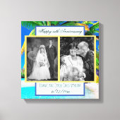 Nu en dan bruiloft foto Jubileum Canvas Afdruk (Voorkant)