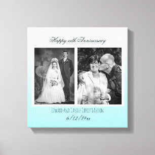 Nu en dan bruiloft foto Jubileum Canvas Afdruk