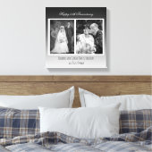 Nu en dan bruiloft foto Jubileum Canvas Afdruk (Insitu (Slaapkamer))
