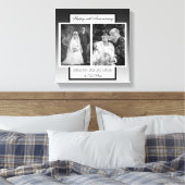 Nu en dan bruiloft foto Jubileum Canvas Afdruk (Insitu (Slaapkamer))