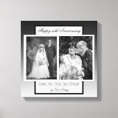 Nu en dan bruiloft foto Jubileum Canvas Afdruk (Voorkant)