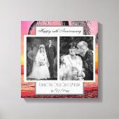 Nu en dan bruiloft foto Jubileum Canvas Afdruk (Voorkant)
