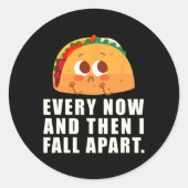 Nu en dan Herfst ik Taco Ronde Sticker (Voorkant)