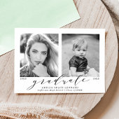 Nu en dan Mint Green Photo Afstuderen Aankondiging