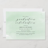 Nu en dan Mint Green Photo Graduation Party Kaart (Achterkant)