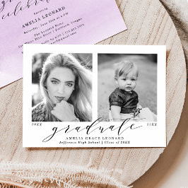 Nu en dan Paarse foto afstudeerfeest Kaart