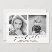 Nu en dan Pink Photo Afstuderen Aankondiging (Voorkant)