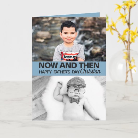 Nu en dan vaderdag met zoons afbeelding kaart (Gele Bloem)