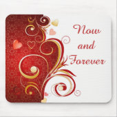 Nu en eeuwig Romantic Quote Hearts Muismat (Voorkant)