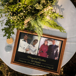 Nu en Toen Foto's Gouden Tekst Jubileum Foto Poster